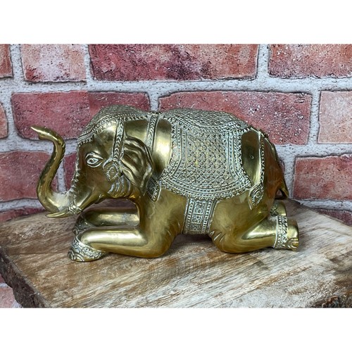 Vintage brass elephant - vintage,