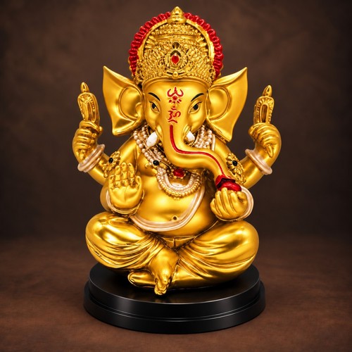 Ganesha statue gold - ganesha, hindu